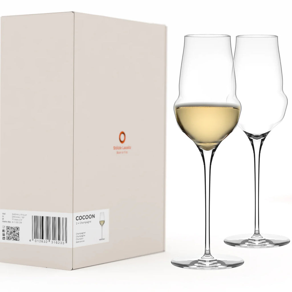 PRE-VENTA Copas Cocoon Flute Champagne Cristal Stolzle x2 Unidades